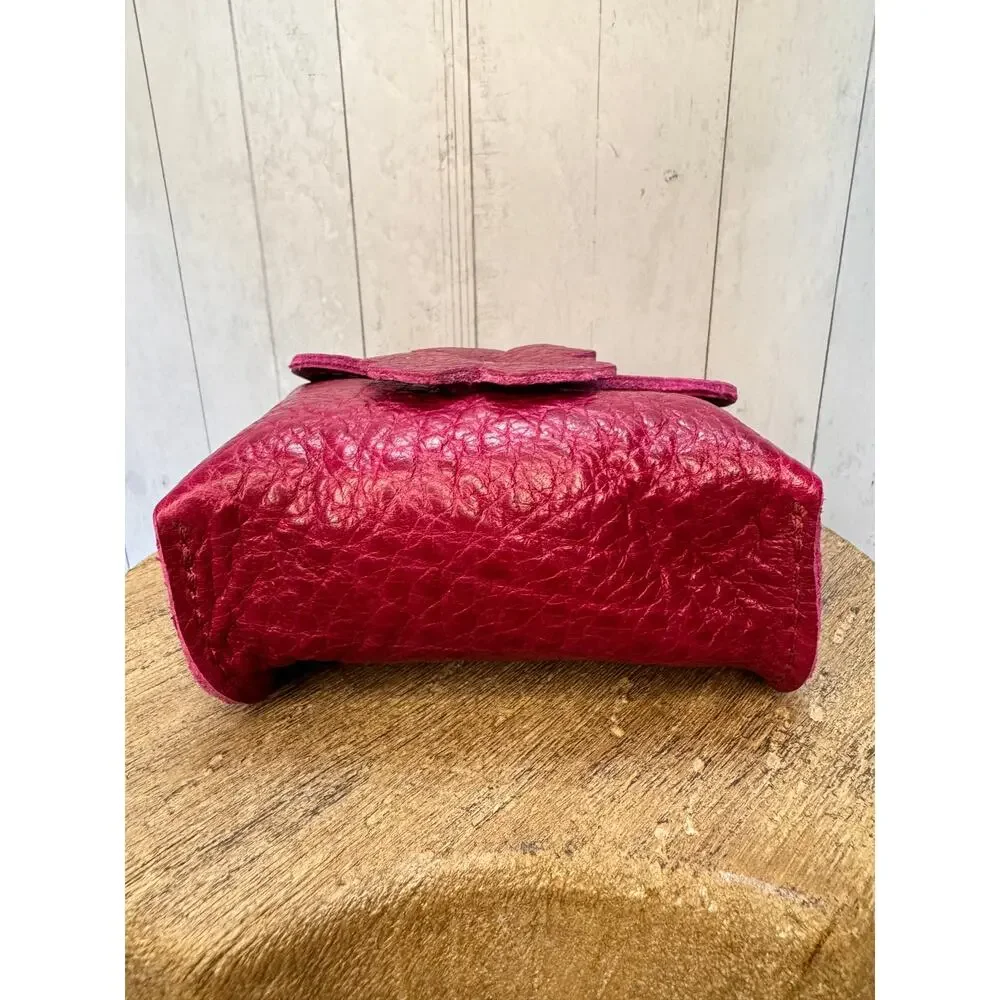 Portland Leather Blooming Wristlet Purse ORCHID Wristlet FAST SHIP Red Bag
